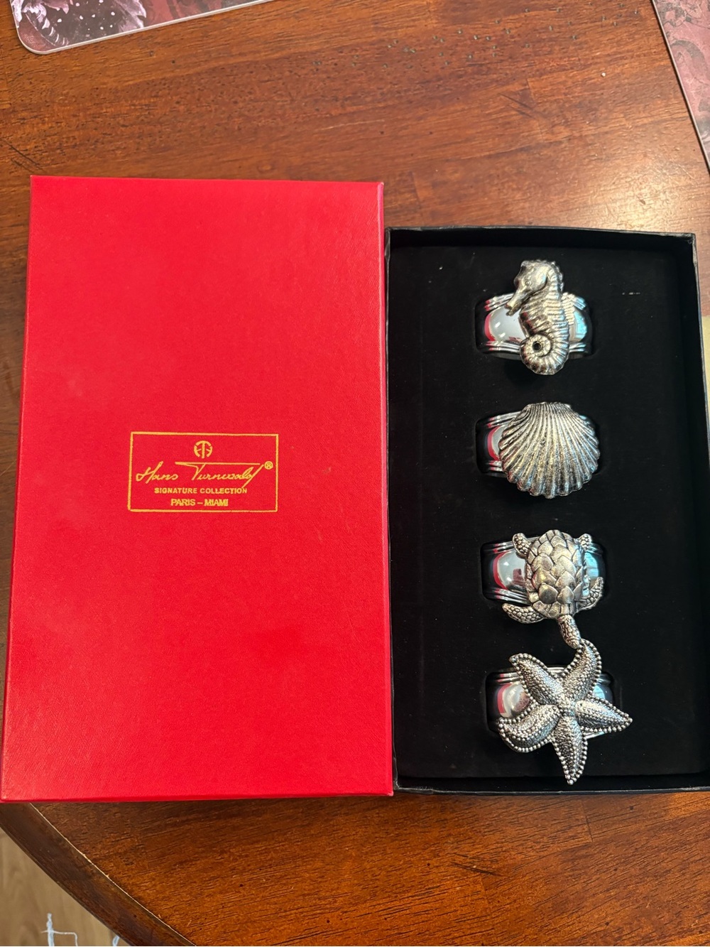 Hans Turnwald silver-plated napkin rings